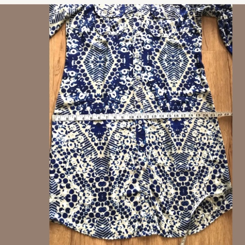 Cabi || Blue White Button Down Dress - Picture 10 of 10
